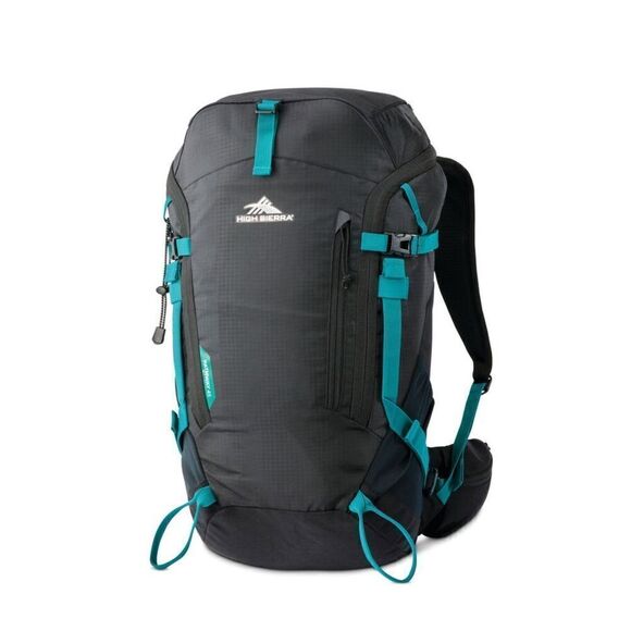 High Sierra Pathway 2.0 45L Pack Backpack  Blue Black Hiking Pockets Camp - Picture 1 of 13